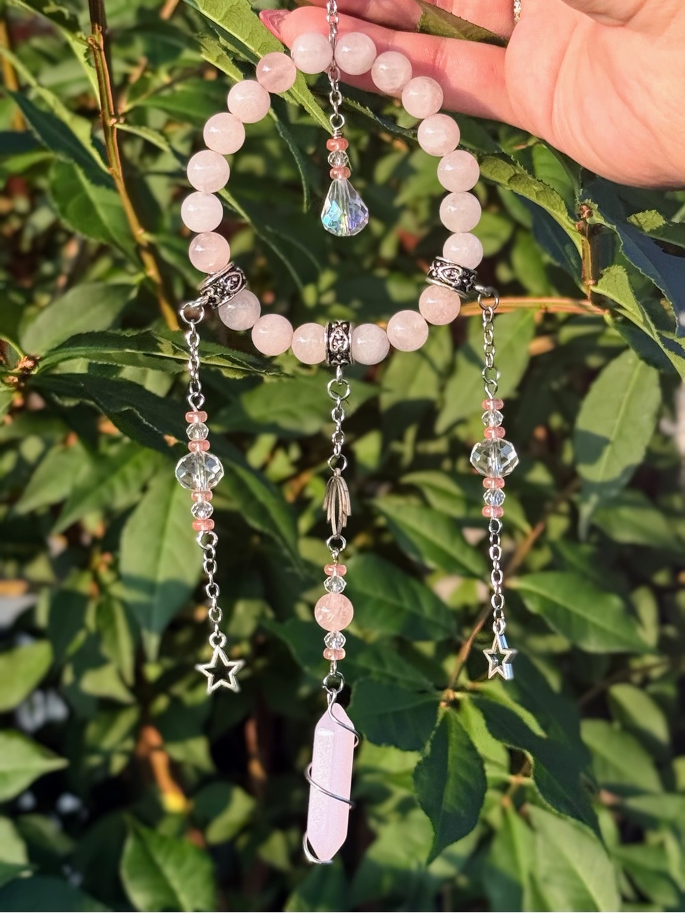 Rose Quartz Suncatcher
